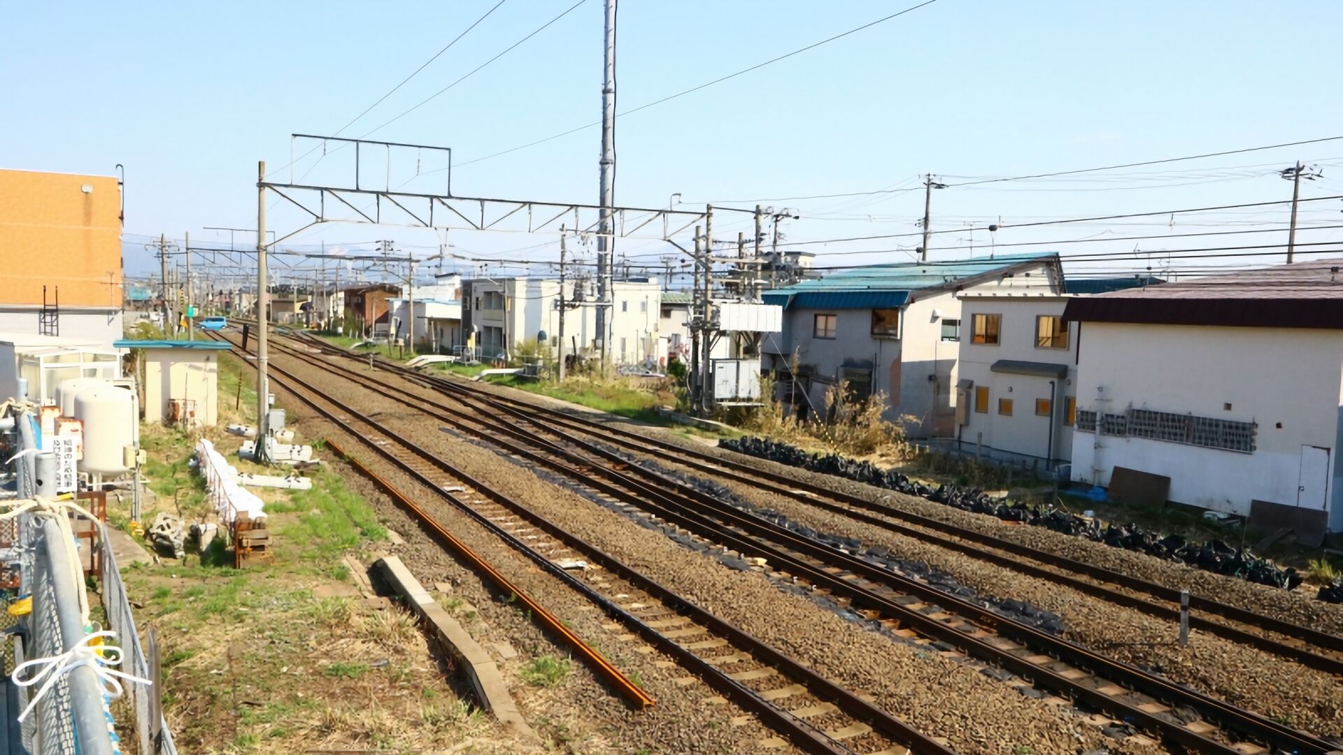 鉄道クレーン使用による線路切換工事