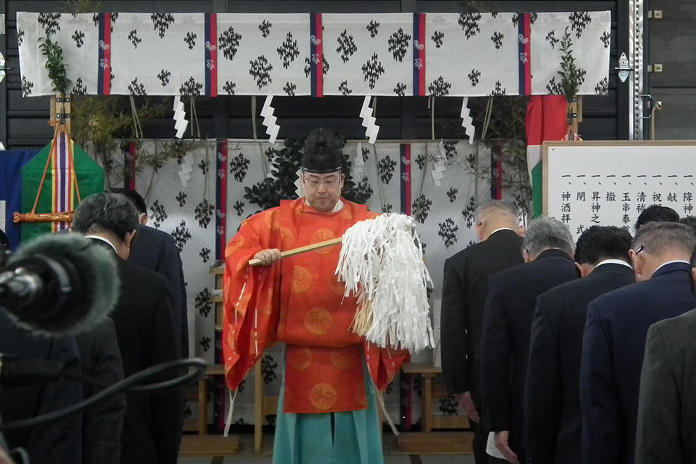 竣工式　神主お祓い