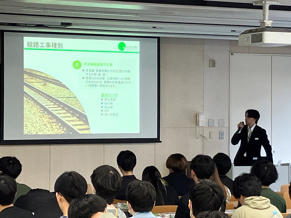 盛社員による講話